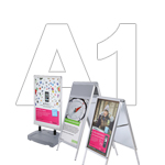 Eleganter Plakatständer Format A1, Kundenstopper, Wechselrahmen, Plakatständer Eleganter Plakatständer Format A1, Kundenstopper, Wechselrahmen, Plakatständer