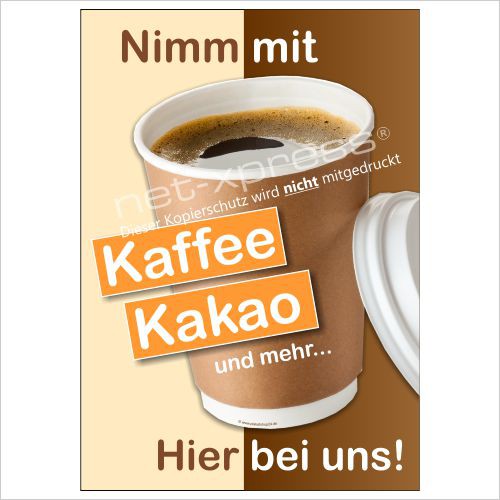 Plakat Coffee to go netxpress.de
