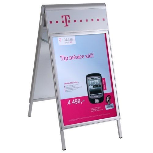 Kundenstopper COMPASSO 70x100 m.Logoplatte (vergrößert)