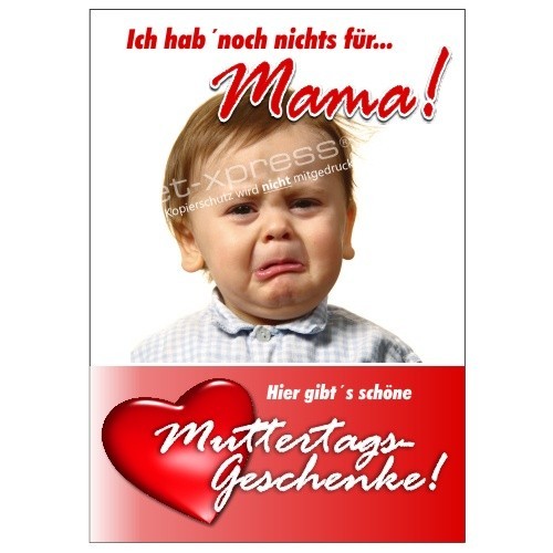 Lustiges Plakat zum Muttertag A1, Werbeplakat Poster ...