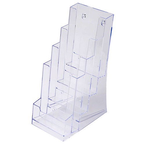 Stand-/ Wandprospekthalter DIN lang vierstufig 4D13A4P (24) (vergrößert)