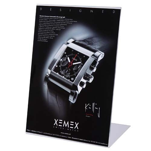 Werbeaufsteller L-Ständer Acryl DIN A5 (Hochformat) (vergrößert)