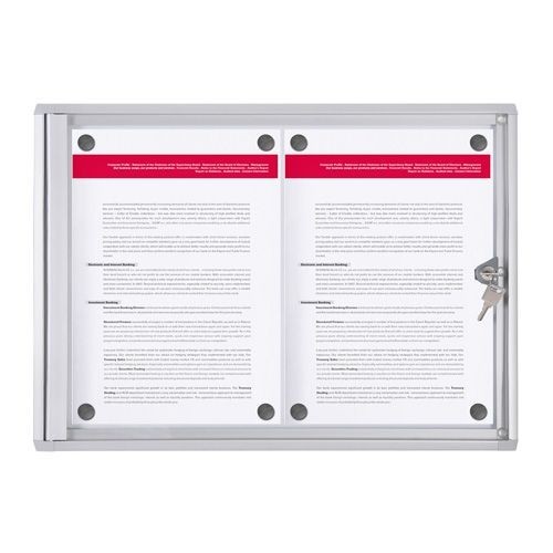 Schaukasten XS-Line 2 x DIN A4 Metallrückwand (vergrößert)