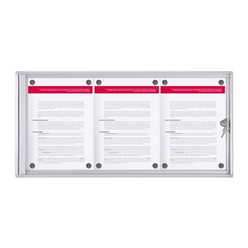 Schaukasten XS-Line 3 x DIN A4 Metallrückwand (vergrößert)