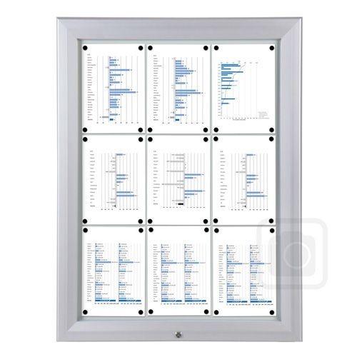 Schaukasten T-Line 9 x DIN A4, B1 Norm (vergrößert)