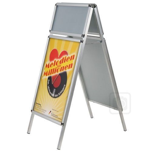 Kundenstopper CLASSIC DIN A0 mit Toprahmen (vergrößert)