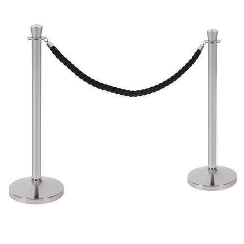 Absperrständer für Kordelsystem (1 Ständer, chrom/matt) (vergrößert)