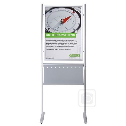 Plakatständer Infoboard 70x100 mit Prospektablage einseitig (vergrößert)