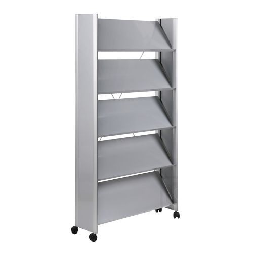 Design-Prospektregal 10 x DIN A4 (silber) (vergrößert)