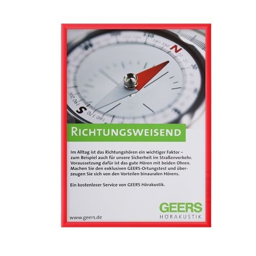 Klapprahmen CLASSIC DIN A1 25mm Profil rot (vergrößert)