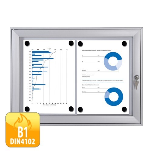 Schaukasten S-Line 2 x DIN A4, B1 Norm (vergrößert)