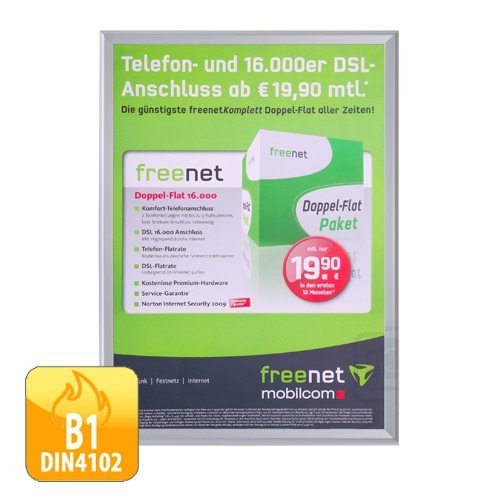 Klapprahmen CLASSIC DIN A1 32mm Profil, B1 Norm (vergrößert)