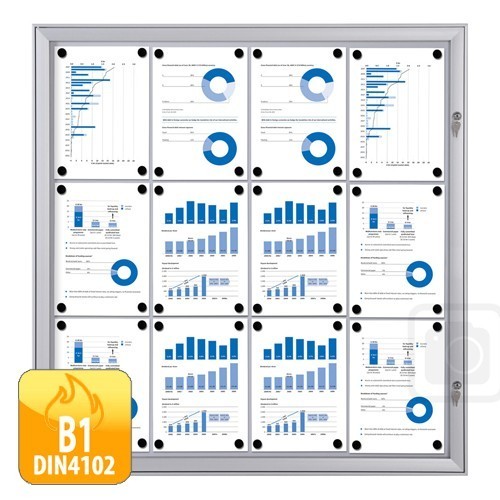 Schaukasten S-Line 12 x DIN A4, B1 Norm (vergrößert)